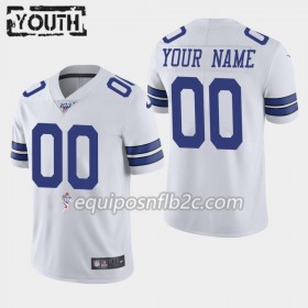 Camiseta Niño NFL Dallas Cowboys Personalizar Nike Blanco 100th